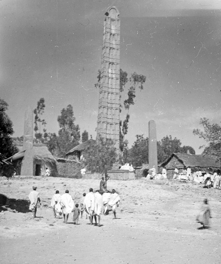 Monolithen in Axum, berühmter Stockwerkmonolith (von 1937 bis 2005 in Rom)